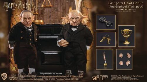 Harry Potter Sorcerers Stone Gringotts Goblin 1:6 Figure Twin Pack