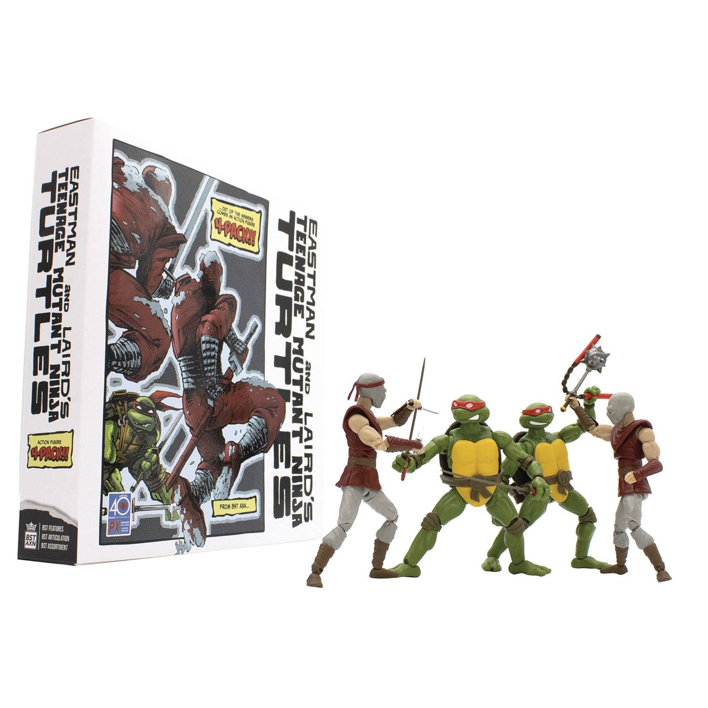 BST AXN TMNT Classic Comic PX Action Figure 4 Piece Box Set 1