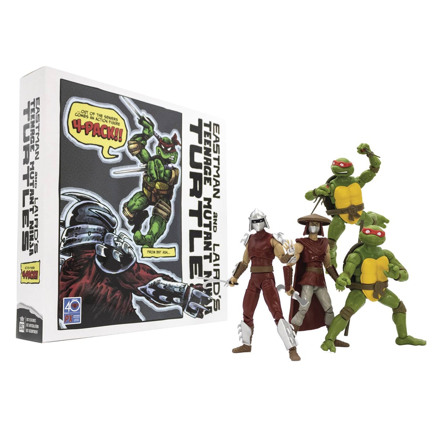 BST AXN TMNT Classic Comic PX Action Figure 4 Piece Box Set 2