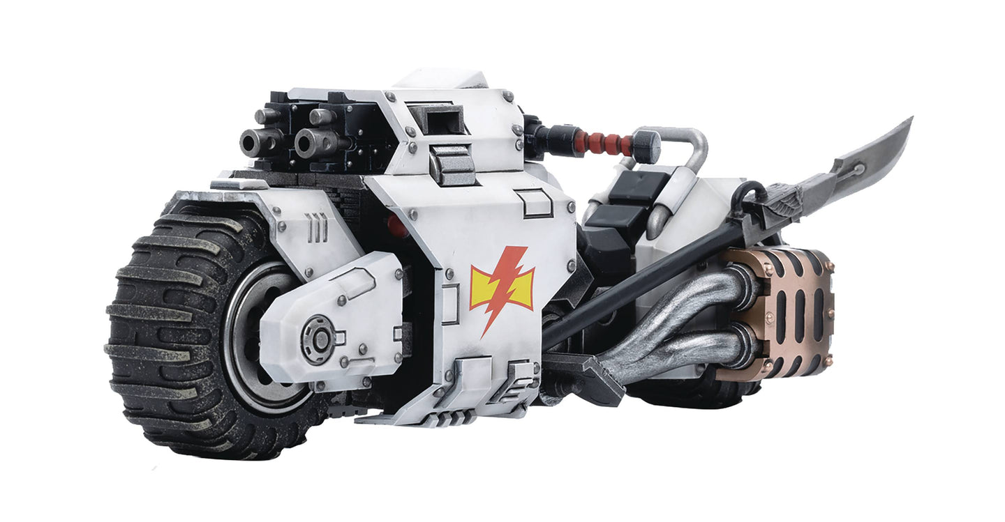 JOYTOY 40K White Scars Raider Pattern Combat Bike 1/18 Figure