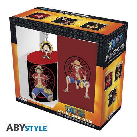 One Piece Luffy Mug Keyring & Notebook Set