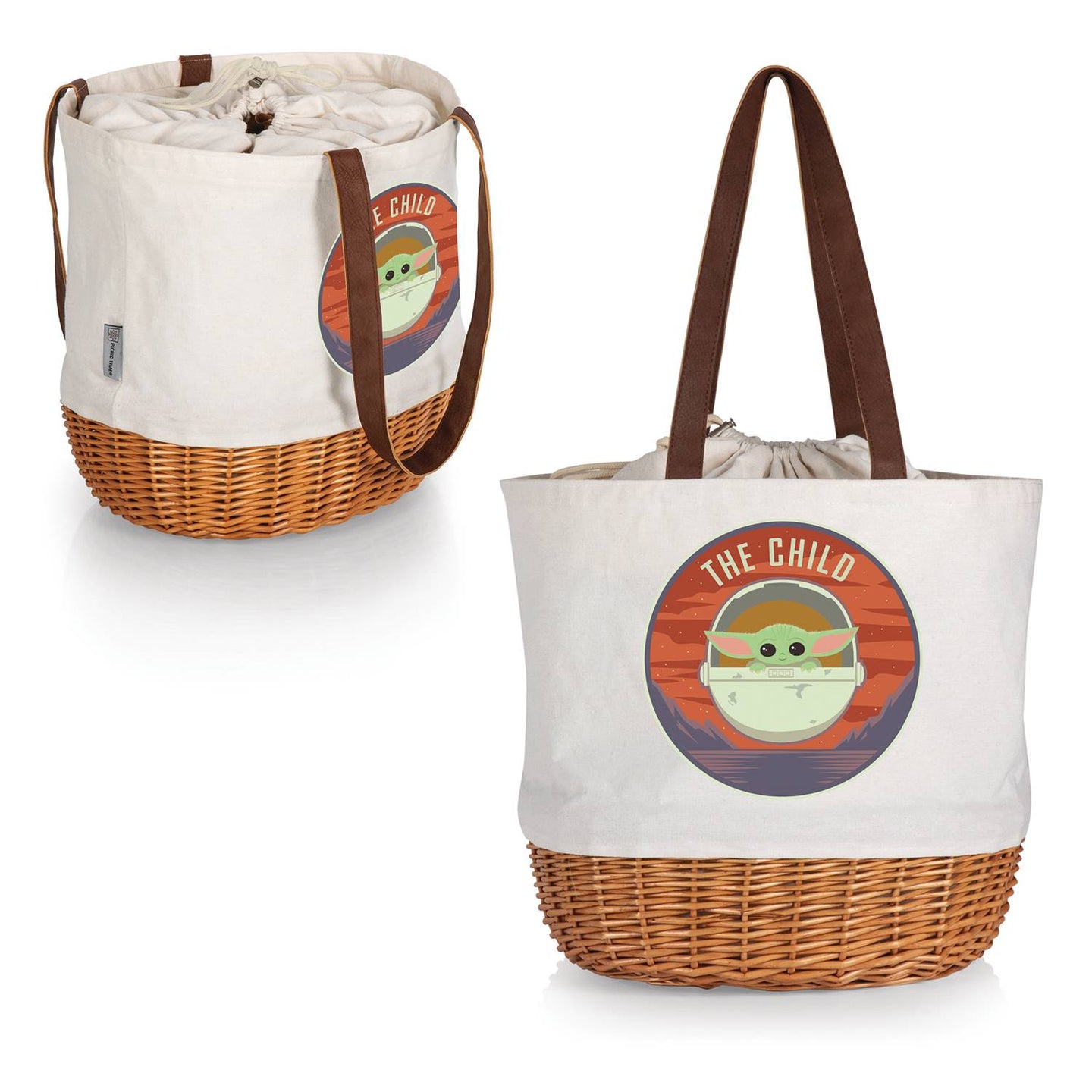 Star Wars The Child Canvas & Willow Basket Tote
