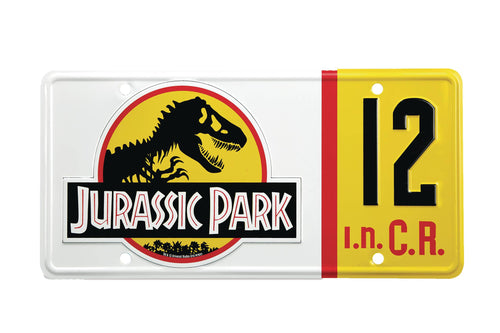 Jurassic Park Nedry Metal License Plate