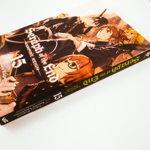 Seraph of the End Volume 15. Manga by Takaya Kagami, Yamato Yamamoto and Daisuke Furuya.