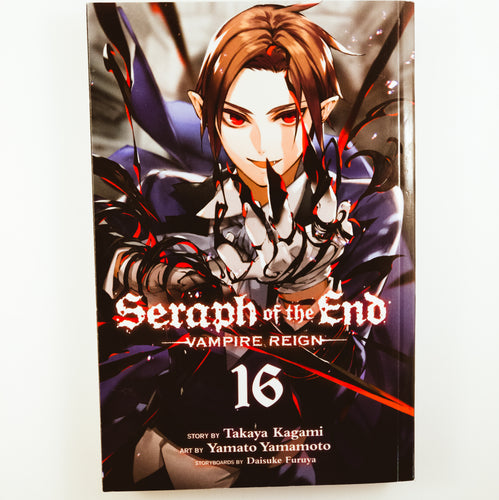 Seraph of the End Volume 16. Manga by Takaya Kagami, Yamato Yamamoto and Daisuke Furuya.
