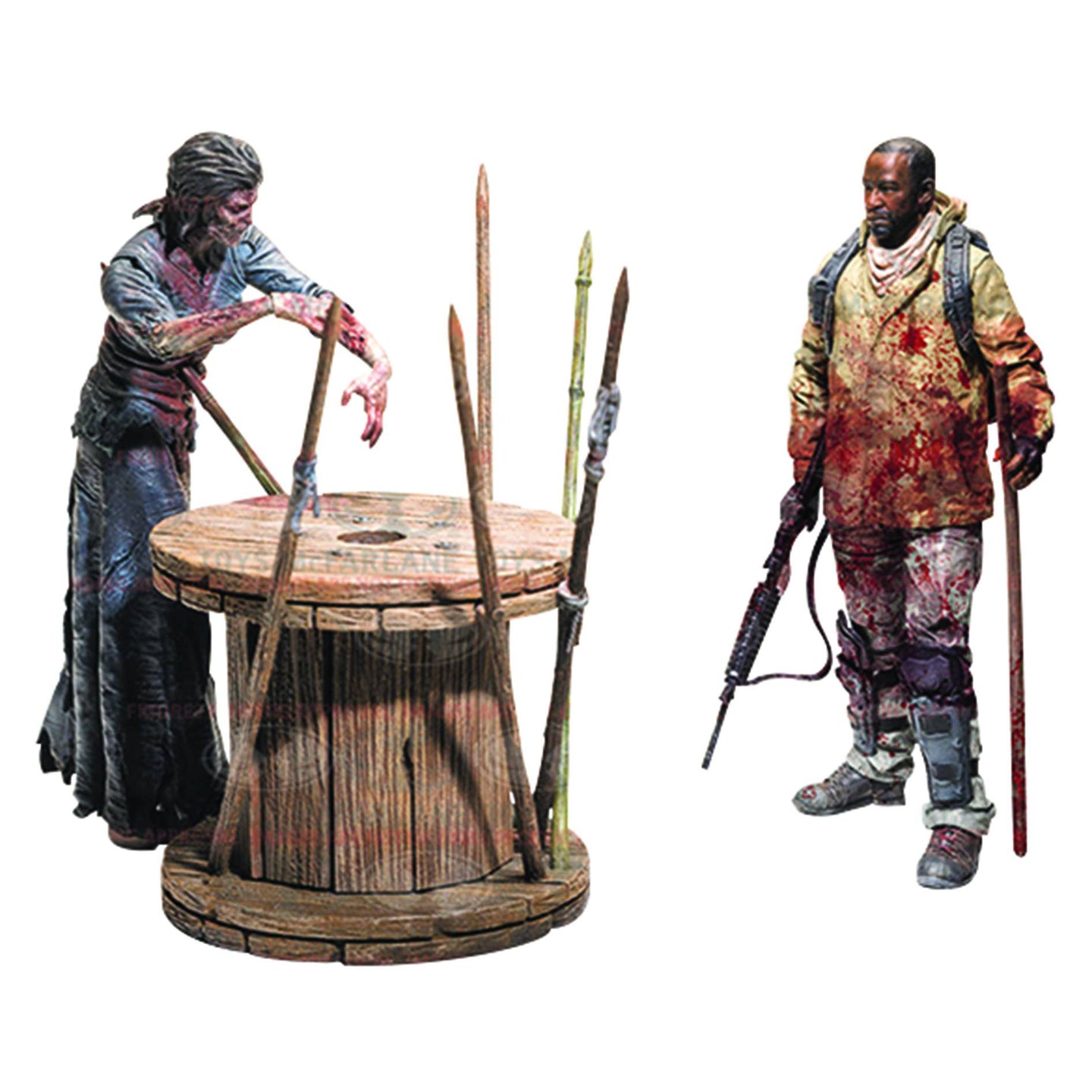 Walking Dead Morgan and Zombie 2pc Figure TV version