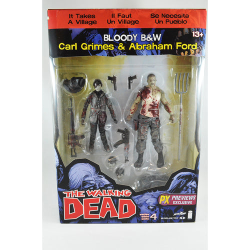 Walking Dead Carl with Abraham 2 Piece Figure Set