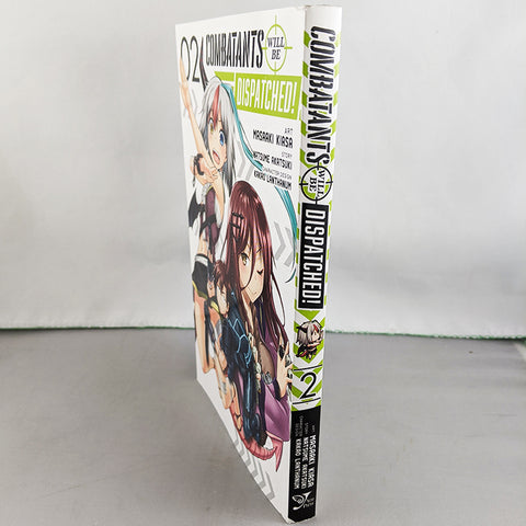 Combatants Will Be Dispatched! Volume 2. Manga by Masaaki Kiasa, Natsume Akatsuki, and Kakao Lanthanum.